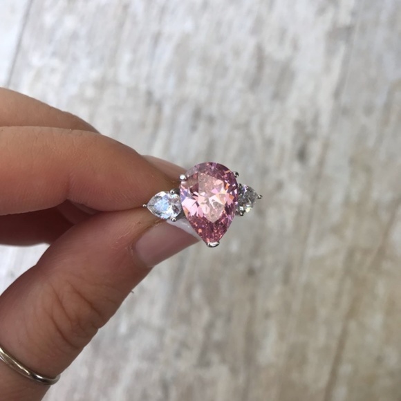 Pink Diamond CZ Ring Size 6 - Picture 4 of 8